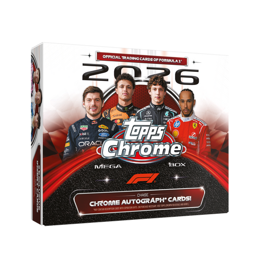 2026 Topps Chrome Formel 1 Mega Box, Verpackung