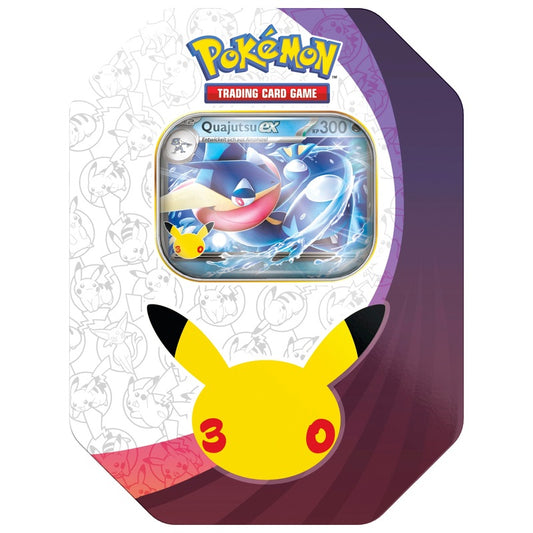 Pokémon Tin-Box 30 Jahre Quajutsu-ex, deutsche Metalldose im Nacht-Design
