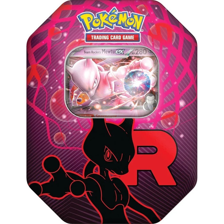 Pokémon Tin #123 Mewtu-ex Team Rocket (deutsch) - Cardframes.de