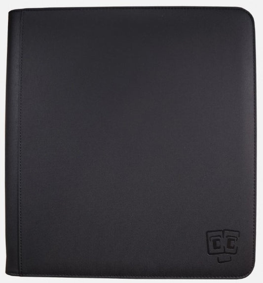 TCG Guru 12 Pocket Toploader Leather Binder Black