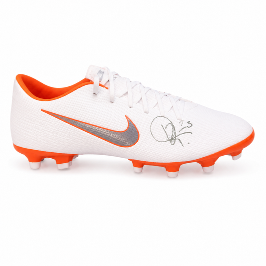 Vinícius Jr. Signierter Nike Mercurial Fußballschuh Weiß – Real Madrid 2019/20 | Handsigniert mit Fotoproof