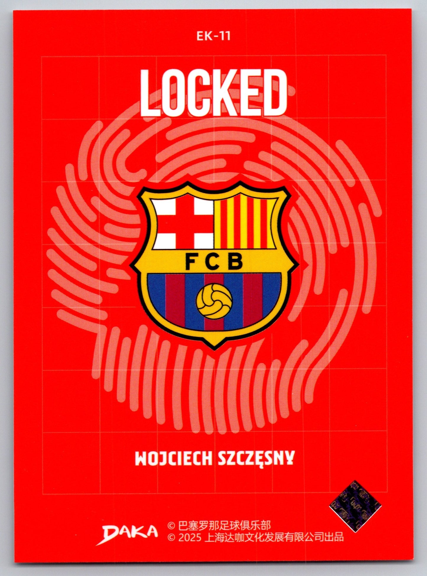 Wojciech Szczęsny - DAKA Top Audience 2025-26 FC Barcelona #EK-11 Electrical Pattern Key (Locked) Insert