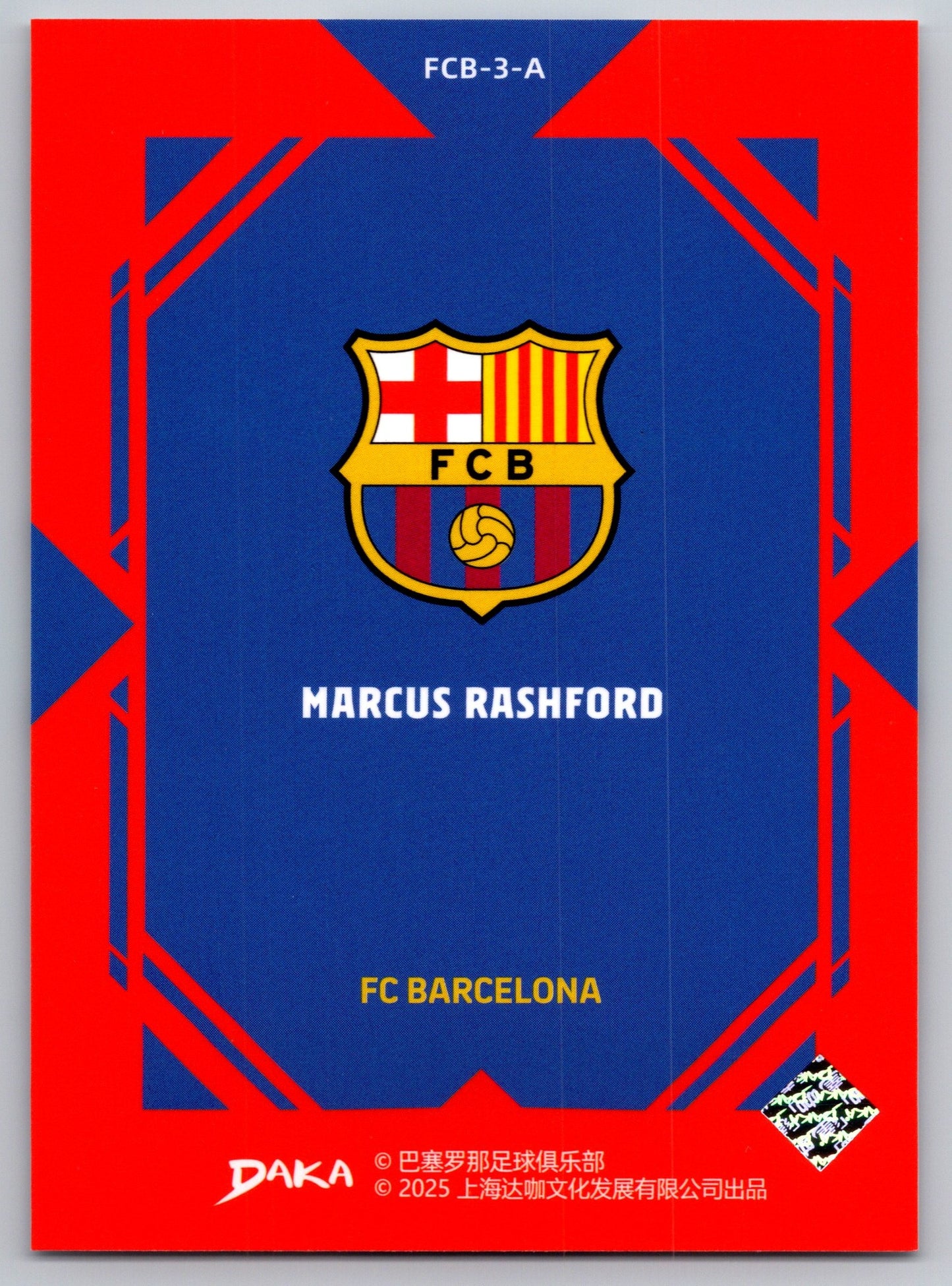 Marcus Rashford - DAKA Top Audience 2025-26 FC Barcelona #FCB-3-A Fußball Sammelkarte