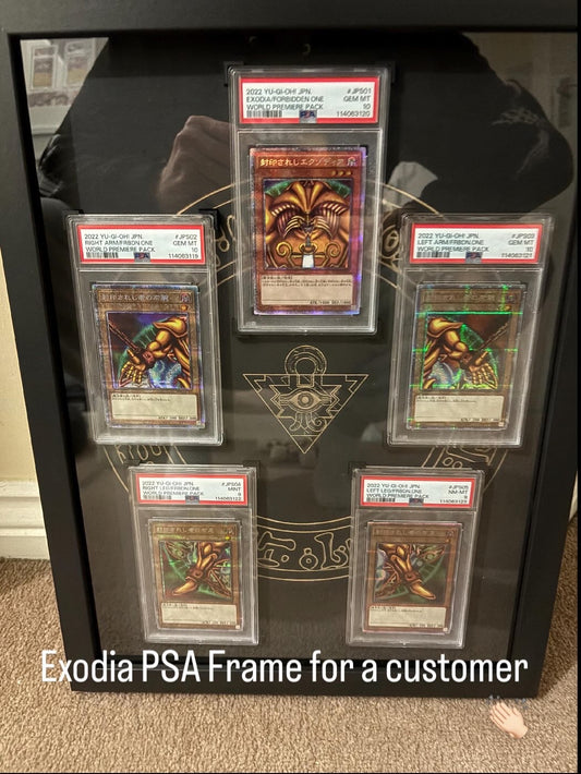 Yu-Gi-Oh Exodia wooden frame, for cards in the magnetic holder