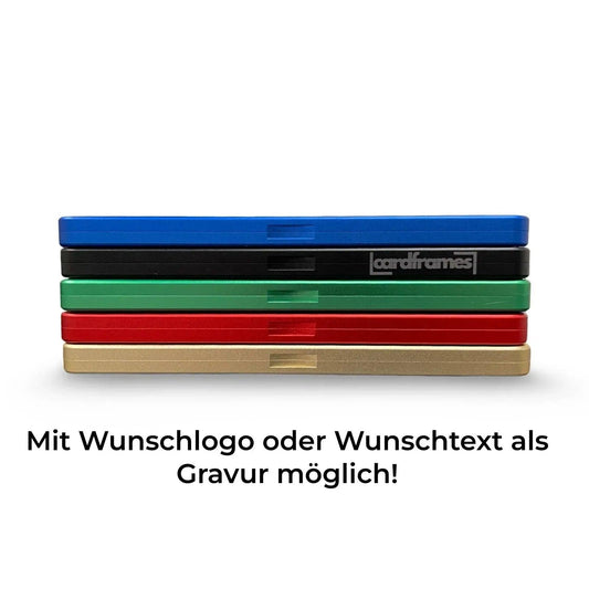 PSA Slab Aluminium Case mit Wunschlogo oder Schriftzug - Cardframes.de