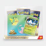Pokémon 30 Jahre Tech-Sticker-Kollektion mit Promokarte, Stickerbogen und 3 Boosterpacks