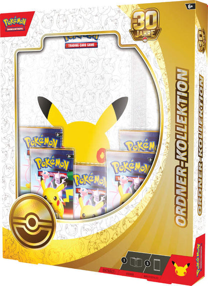 Pokémon 30 Jahre Ordner-Kollektion Innenansicht mit 9 Kartenfächern pro Seite