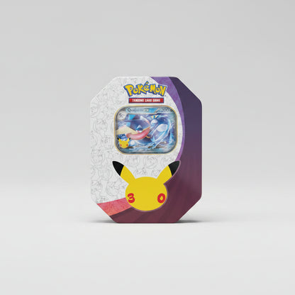 Pokémon 30 Jahre Tin-Box #2 Nacht mit Quajutsu-ex Promokarte und 4 Boosterpacks der Erweiterung 30 Jahre