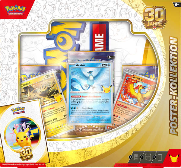 Pokémon 30 Jahre Poster-Kollektion Detailansicht der Promokarten