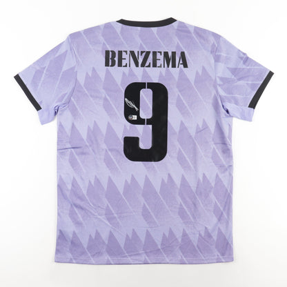 Karim Benzema Signiertes Real Madrid Auswärtstrikot 2022/23 – Original Adidas Nr. 9 mit Beckett COA | Sein letztes Real Madrid Trikot