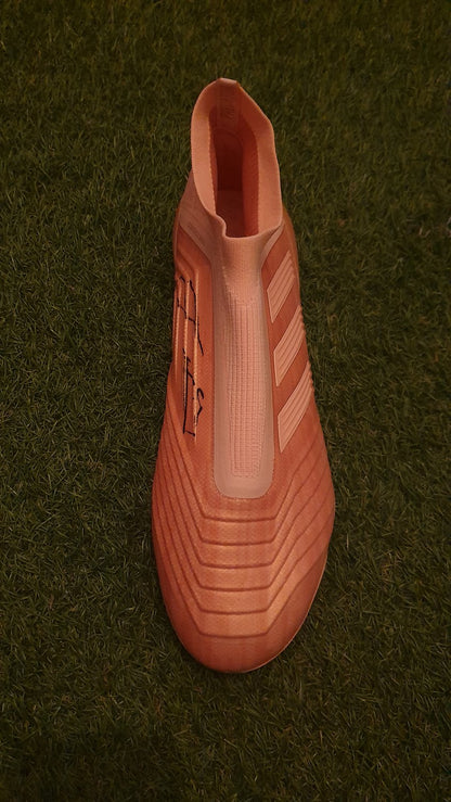 Takefusa Kubo Signierter Adidas Fußballschuh – RCD Mallorca 2019/20 | Handsigniert mit Fotoproof