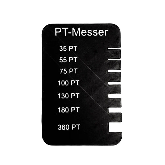 PT-Messer für Sammelkarten & TCG – Ermittle präzise die Kartenstärke in Point (PT) und finde den passenden Sleeve, Toploader oder Magnetic Holder. - Cardframes.de