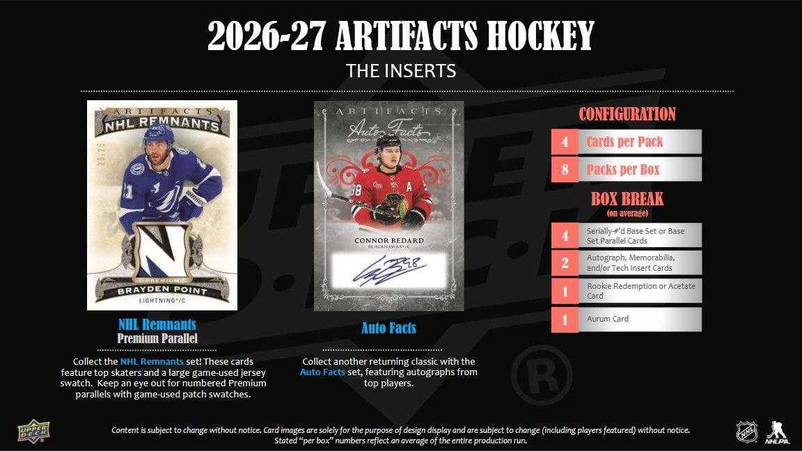 2026–27 NHL Upper Deck Artifacts Hockey (Hobby Box) | Vorbestellung | Release 15.09.2026 - Cardframes.de
