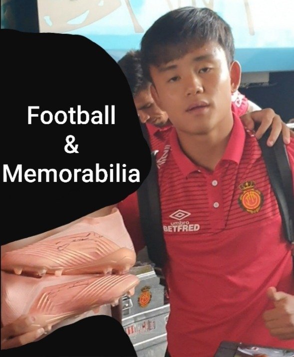 Takefusa Kubo Signierter Adidas Fußballschuh – RCD Mallorca 2019/20 | Handsigniert mit Fotoproof