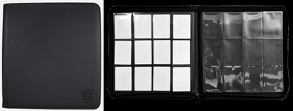 TCG Guru 12 Pocket Toploader Leather Binder Black