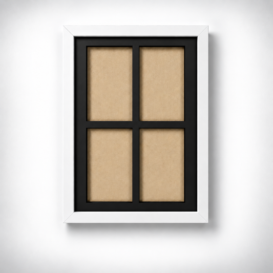 Magnetic Holder Rahmen für 4 Karten Weiß – 2×2 Kartendisplay