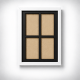 Magnetic Holder Rahmen für 4 Karten Weiß – 2×2 Kartendisplay