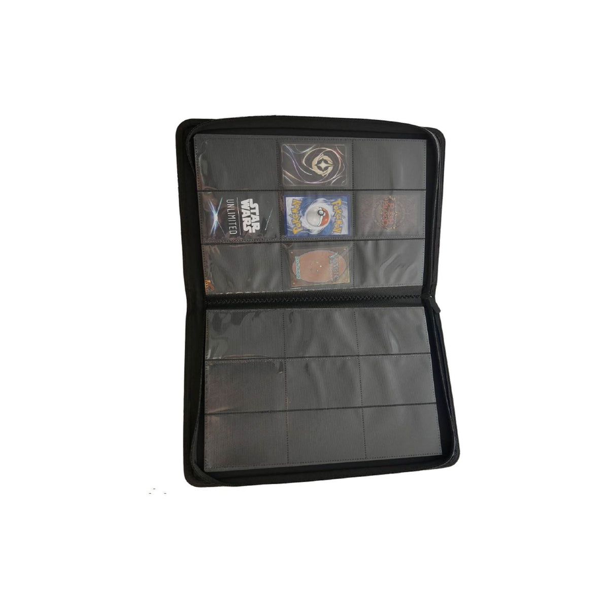 TCG Guru 9-Pocket Leather Binder Schwarz – Innenansicht