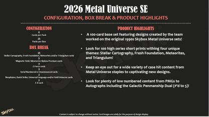 2026 Metal Universe SE Hobby Box | Upper Deck Trading Cards - Cardframes.de