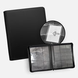TCG Guru 9-Pocket Toploader Binder Xenon in Schwarz mit umlaufendem Reißverschluss