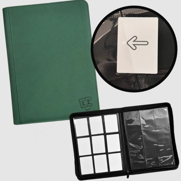 TCG Guru 9-Pocket Zipper Binder Xenon Grün für 360 Karten