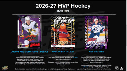 2026–27 NHL Upper Deck MVP Hockey (Hobby Box) | Vorbestellung | Release 15.08.2026 - Cardframes.de