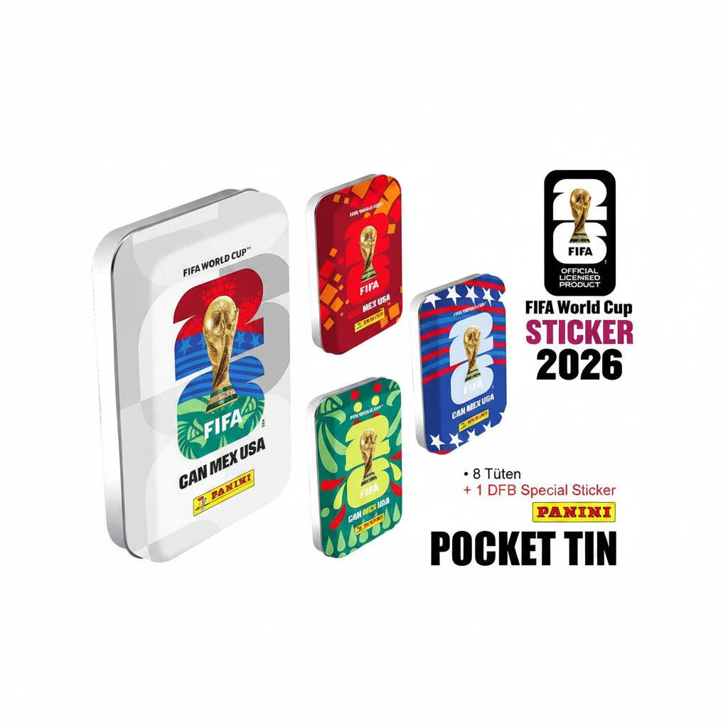 2026 FIFA World Cup Sticker Pocket Tin – Offizielle WM 2026 Sammelbox mit Stickern - Cardframes.de