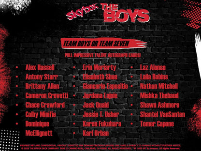 Skybox The Boys Trading Cards Upper Deck Hobby Box