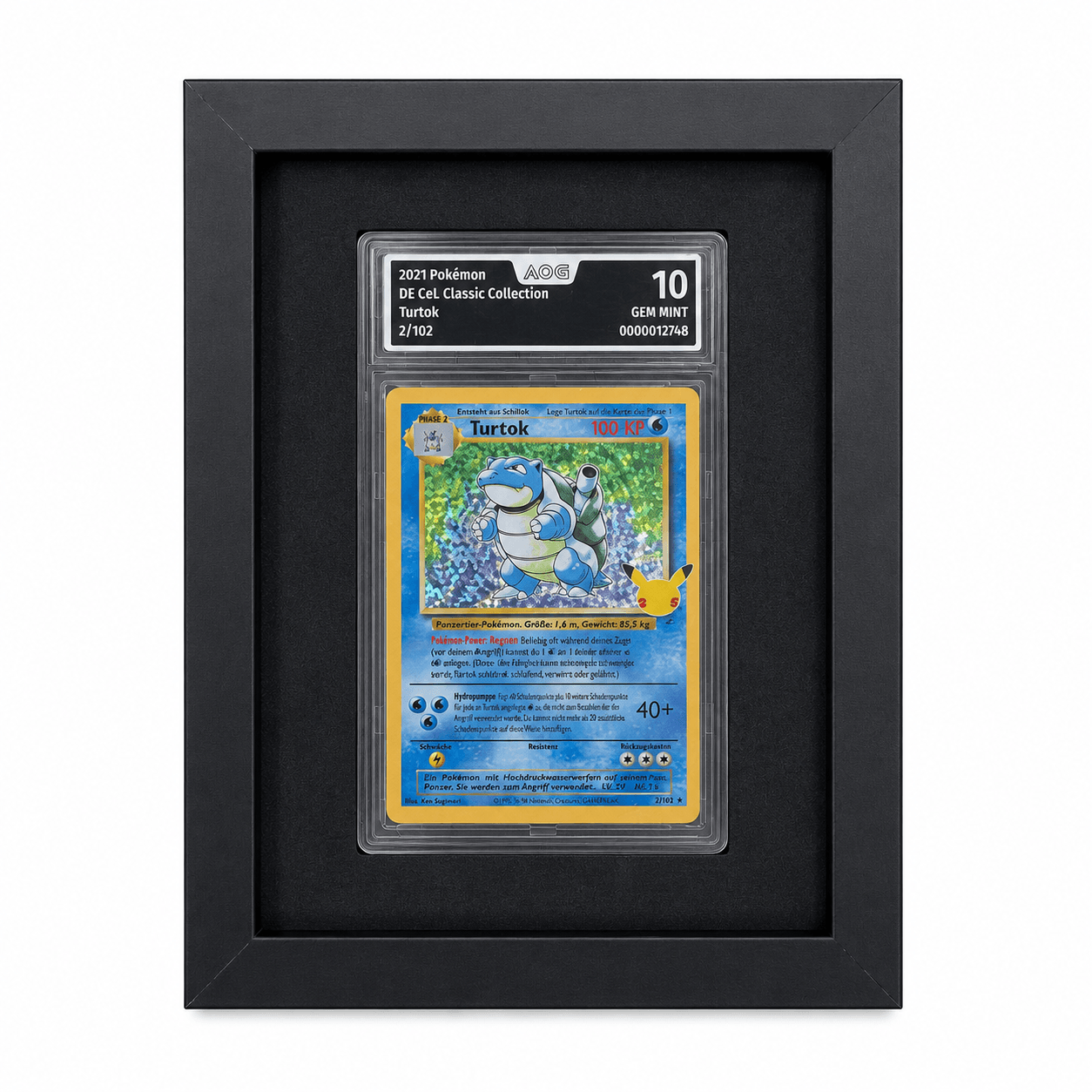 Rahmen für 1 AOG Slab Schwarz - Cardframes.de