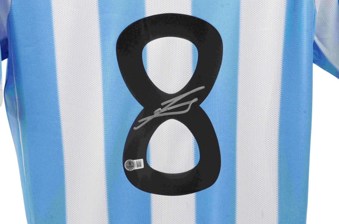 Javier Zanetti Signiertes Argentinien Trikot – Original Adidas Authentic Heimtrikot Nr. 8 mit Beckett COA