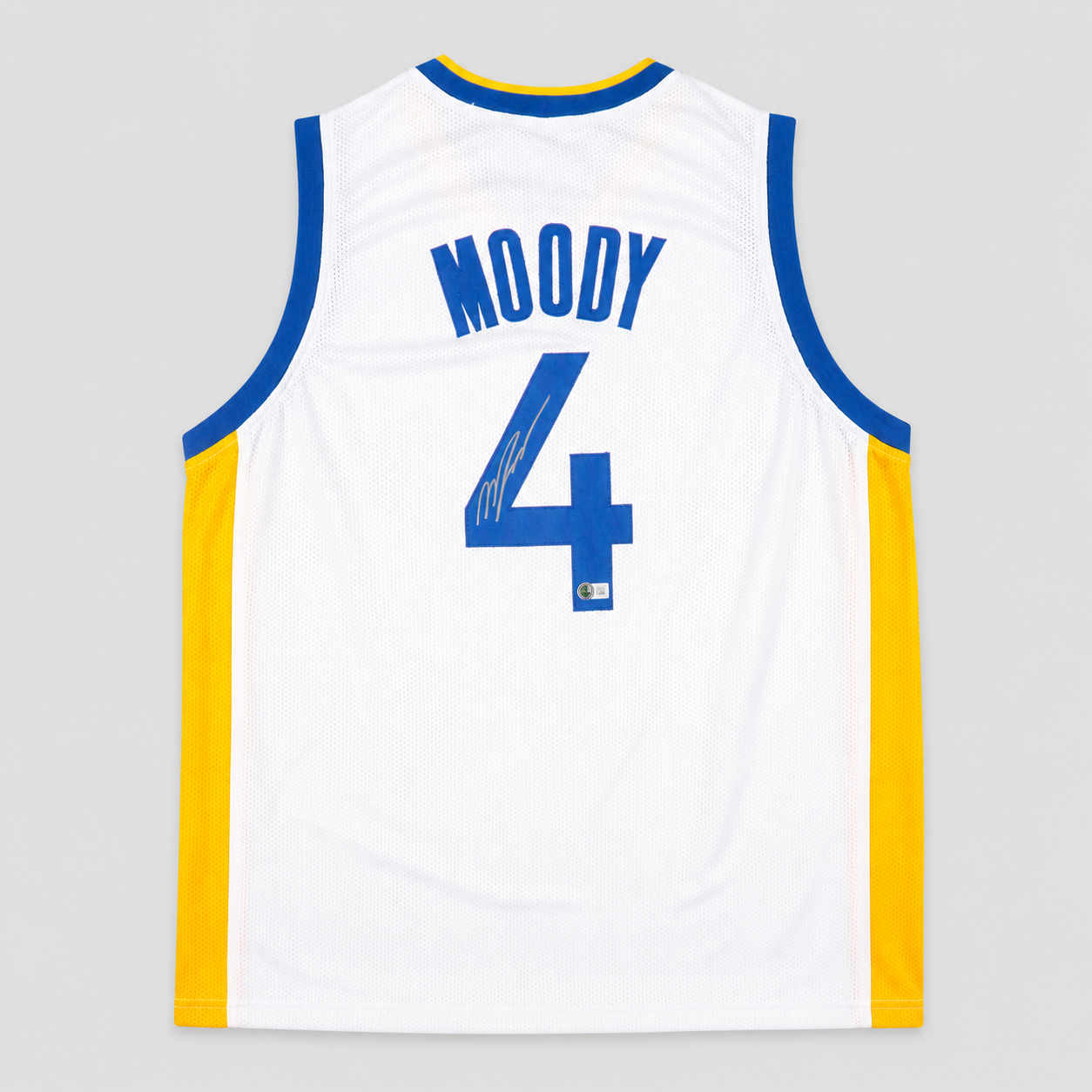 Moses Moody Signiertes Golden State Warriors Trikot – Custom Jersey Weiß Nr. 4 Größe XL mit Beckett COA