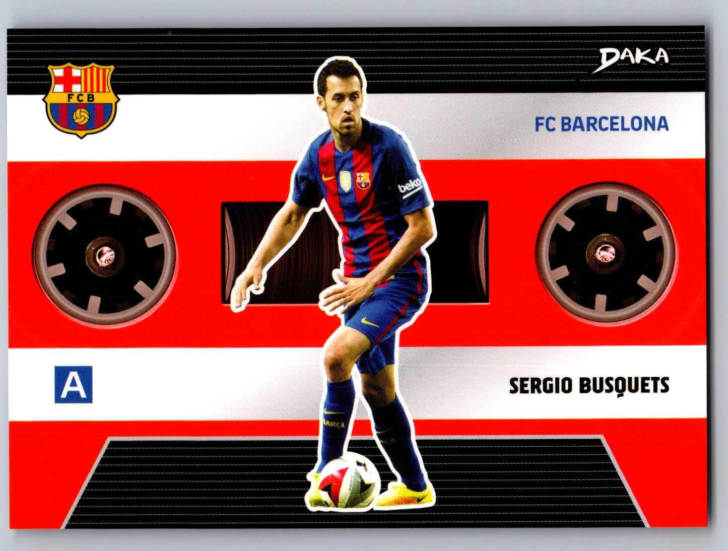 Sergio Busquets - DAKA Top Audience 2025-26 FC Barcelona #EB-13 Echoes of Barcelona (Mixtape) Insert nummeriert