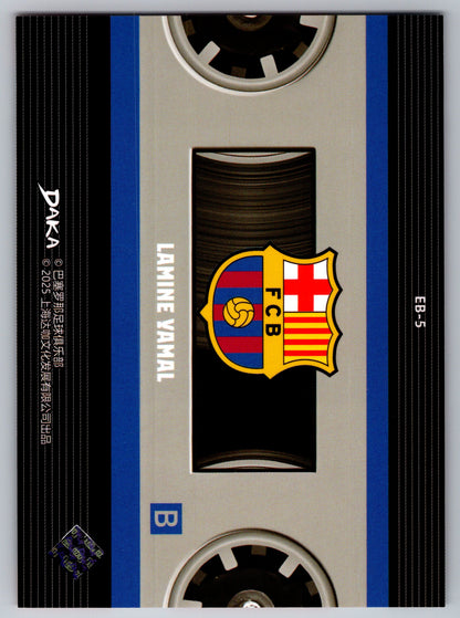 Lamine Yamal - DAKA Top Audience 2025-26 FC Barcelona #EB-5 Echoes of Barcelona (Mixtape) Insert nummeriert