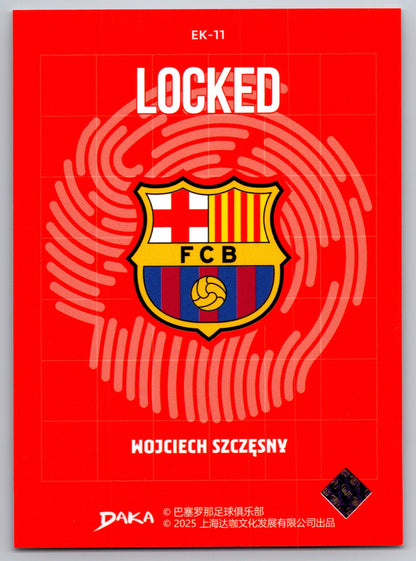 Wojciech Szczęsny - DAKA Top Audience 2025-26 FC Barcelona #EK-11 Electrical Pattern Key (Locked) Insert