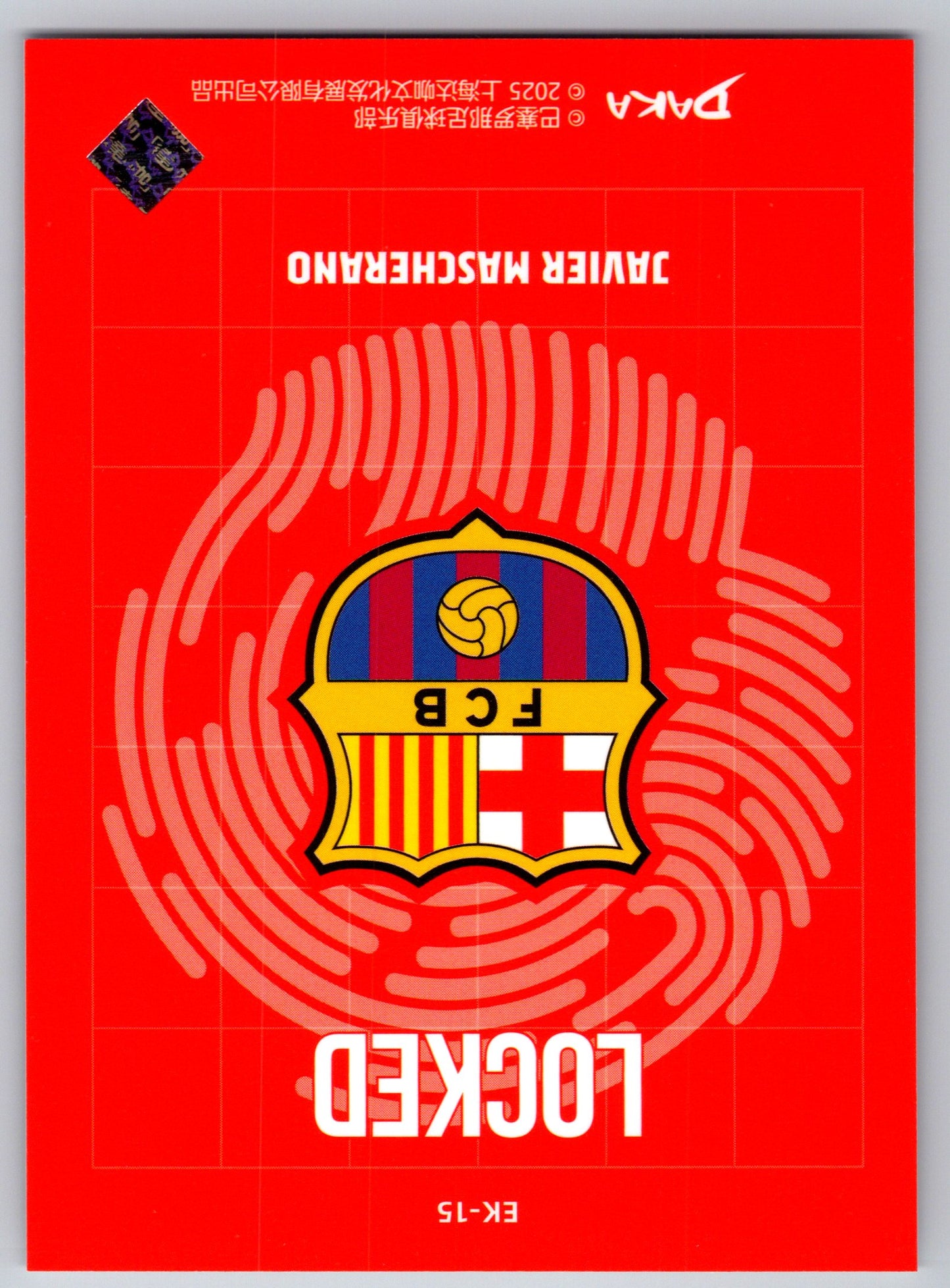 Javier Mascherano - DAKA Top Audience 2025-26 FC Barcelona #EK-15 Electrical Pattern Key (Locked) Insert
