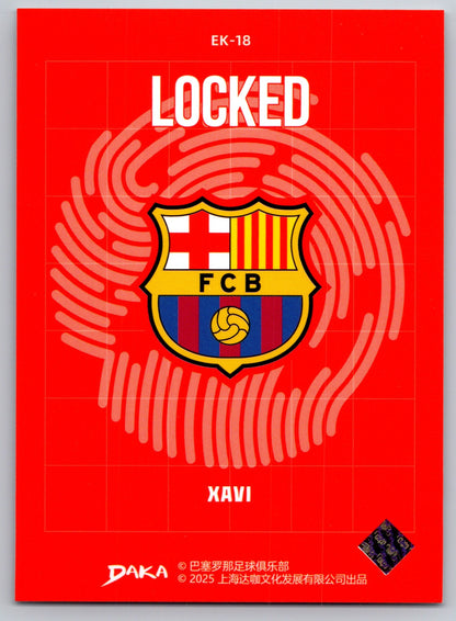 Xavi - DAKA Top Audience 2025-26 FC Barcelona #EK-18 Electrical Pattern Key (Locked) Insert Legende