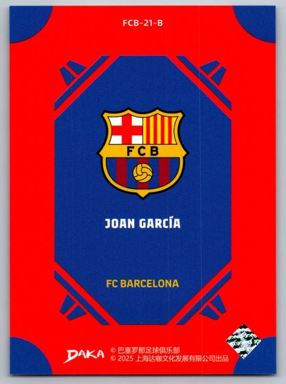 Joan García - DAKA Top Audience 2025-26 FC Barcelona #FCB-21-B Fußball Sammelkarte