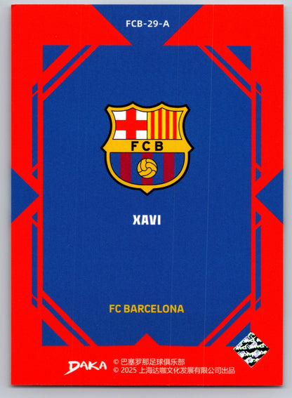 Xavi - DAKA Top Audience 2025-26 FC Barcelona #FCB-29-A Fußball Sammelkarte Legende