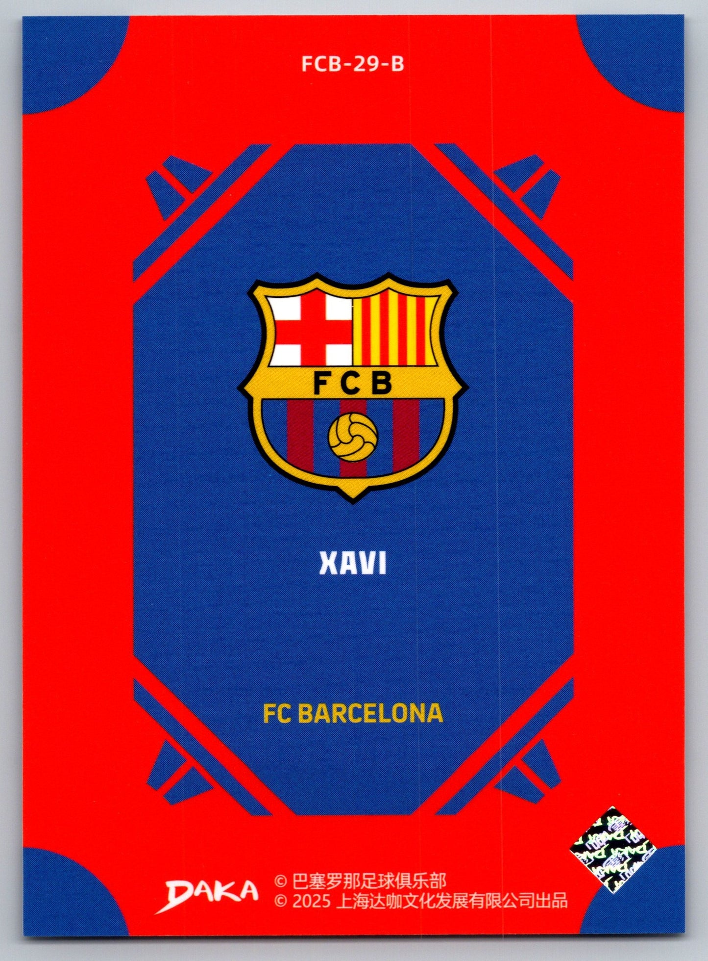 Xavi - DAKA Top Audience 2025-26 FC Barcelona #FCB-29-B Fußball Sammelkarte Legende