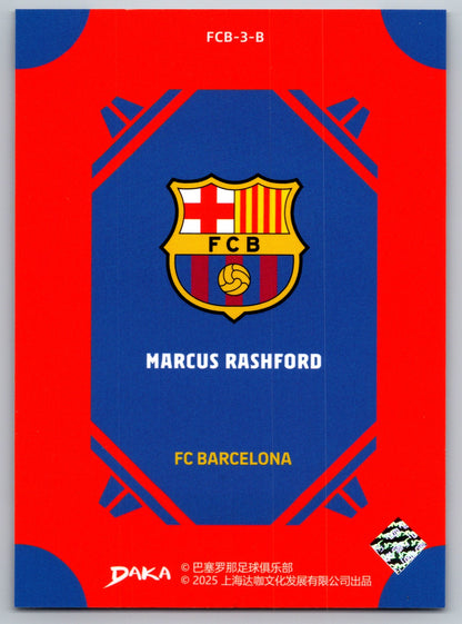 Marcus Rashford - DAKA Top Audience 2025-26 FC Barcelona #FCB-3-B Fußball Sammelkarte