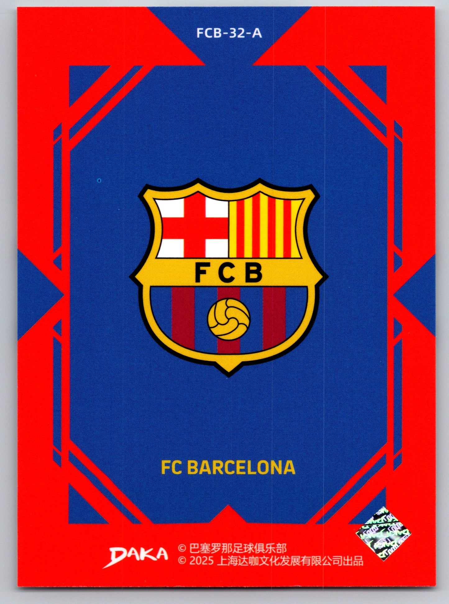 FC Barcelona Wappen - DAKA Top Audience 2025-26 FC Barcelona #FCB-32-A Fußball Sammelkarte