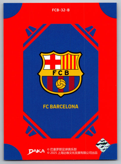 FC Barcelona Wappen - DAKA Top Audience 2025-26 FC Barcelona #FCB-32-B Fußball Sammelkarte