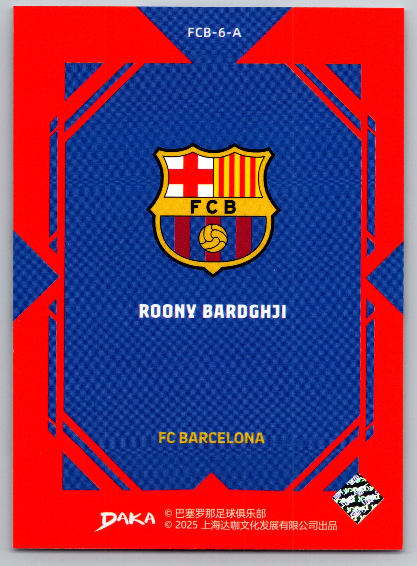 Roony Bardghji - DAKA Top Audience 2025-26 FC Barcelona #FCB-6-A Fußball Sammelkarte