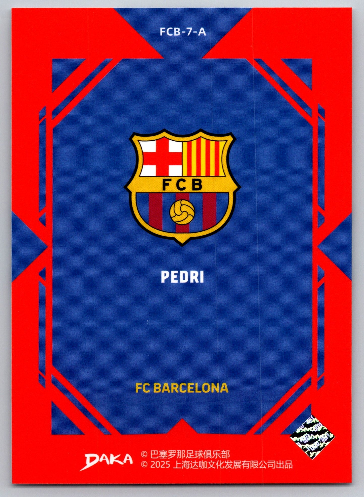 Pedri - DAKA Top Audience 2025-26 FC Barcelona #FCB-7-A Fußball Sammelkarte