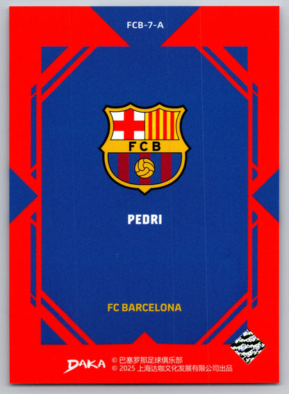 Pedri - DAKA Top Audience 2025-26 FC Barcelona #FCB-7-A Fußball Sammelkarte