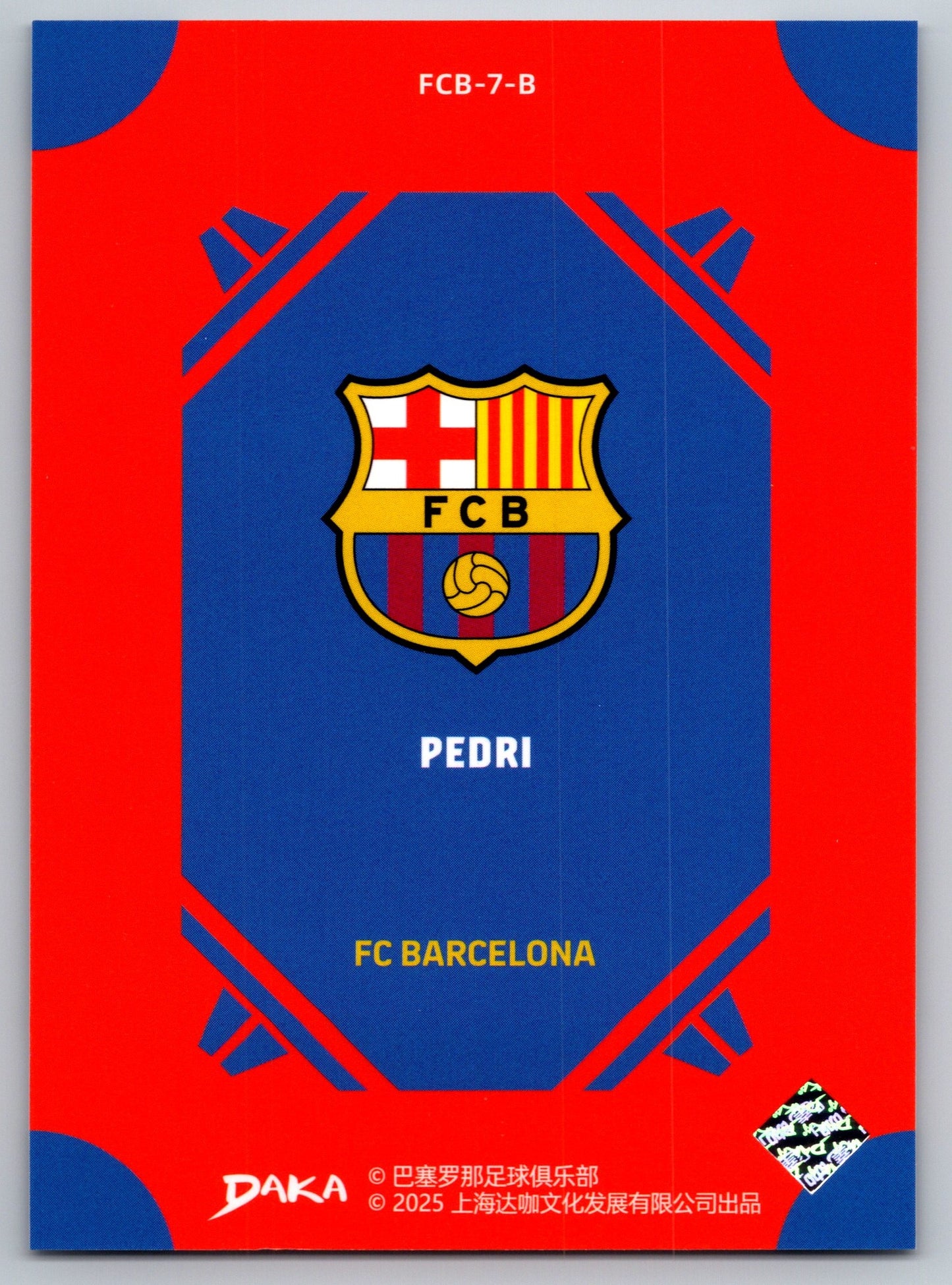 Pedri - DAKA Top Audience 2025-26 FC Barcelona #FCB-7-B Fußball Sammelkarte