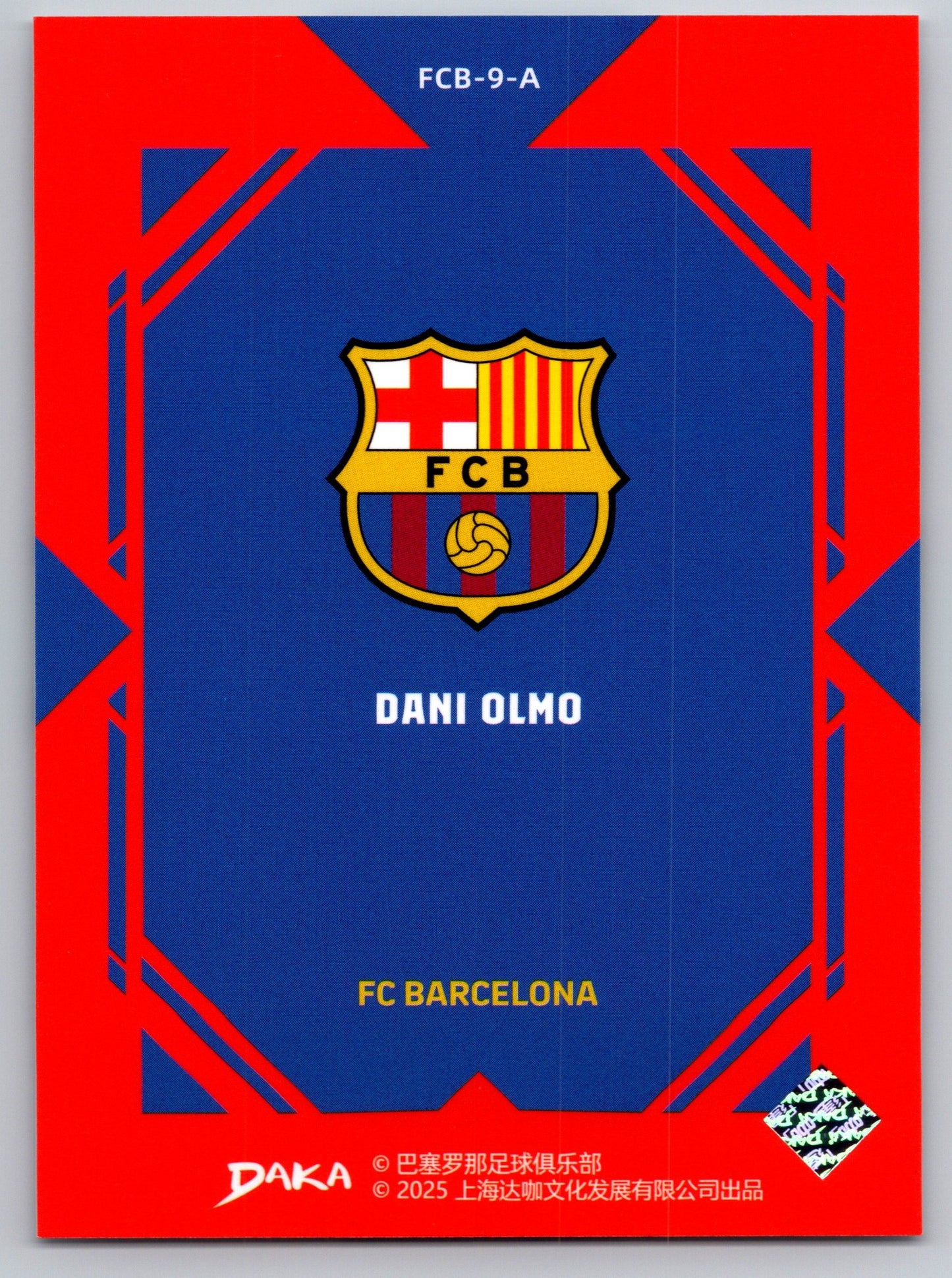Dani Olmo - DAKA Top Audience 2025-26 FC Barcelona #FCB-9-A Fußball Sammelkarte
