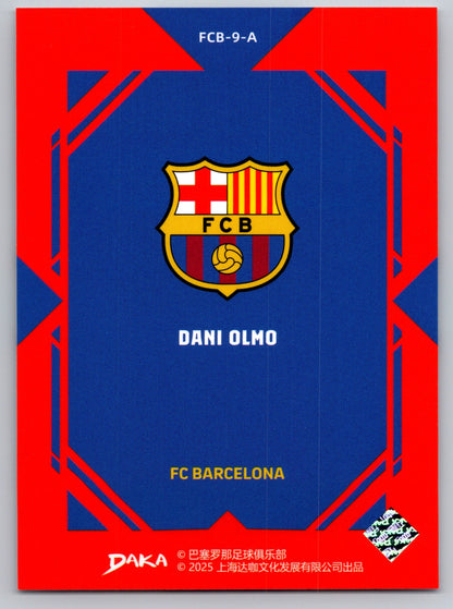 Dani Olmo - DAKA Top Audience 2025-26 FC Barcelona #FCB-9-A Fußball Sammelkarte