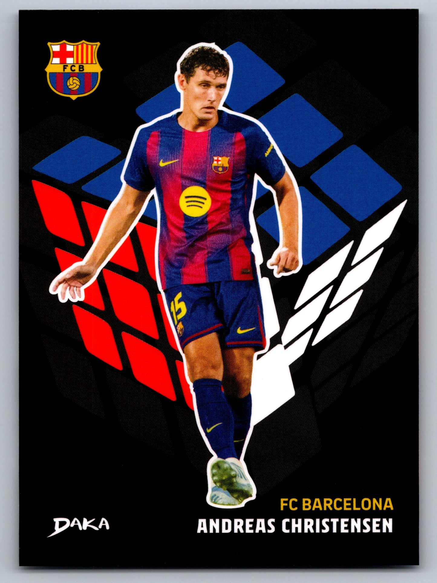 Andreas Christensen - DAKA Top Audience 2025-26 FC Barcelona #GC-18 Green Field Cube Insert