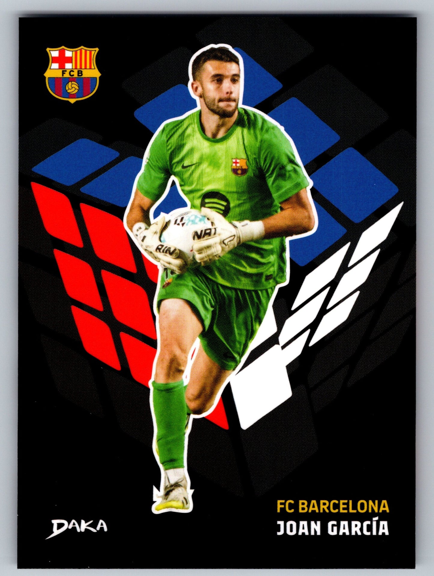Joan García - DAKA Top Audience 2025-26 FC Barcelona #GC-21 Green Field Cube Insert